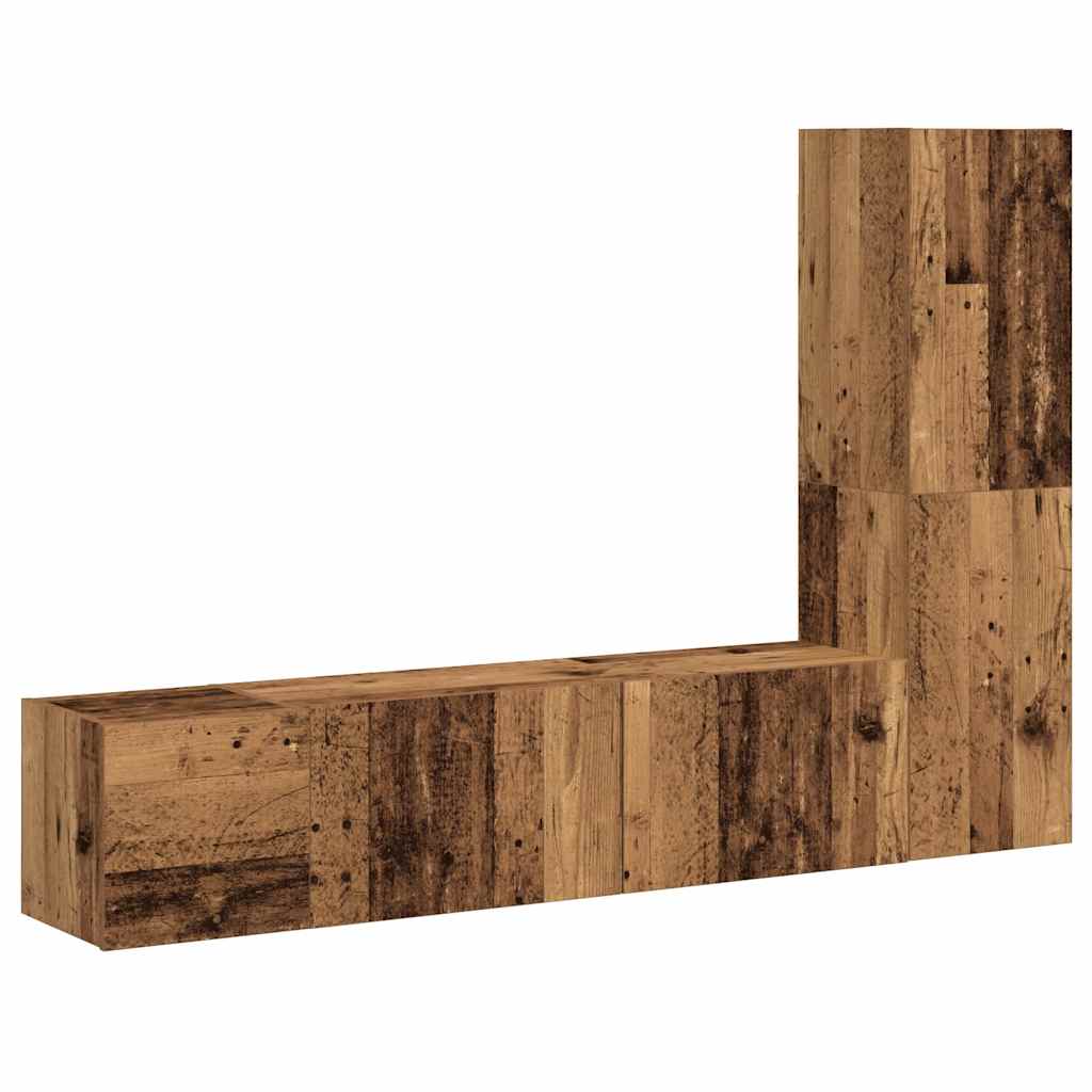 5-tlg. TV-Schrank-Set Weiß Holzwerkstoff