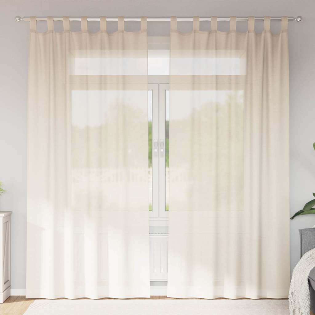 Voile Vorhänge mit Ösen 2 Stk. Apfelgrün 140x140 cm