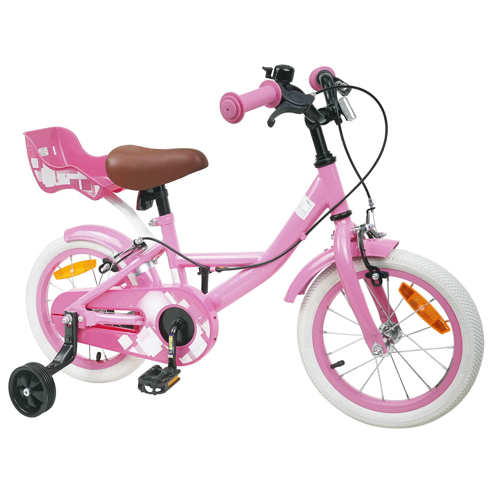 Kinderfahrrad 12 Zoll für 2-4 Jahre alt Hellrosa