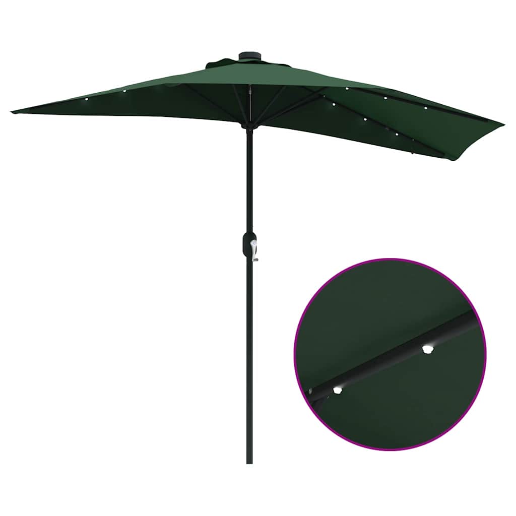 Garten-Sonnenschirm Sand 294 x 150 x 223 cm Polyester und Stahl