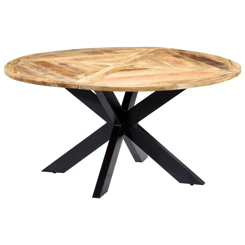 Esstisch Ø110x75 cm Raues Massives Mangoholz