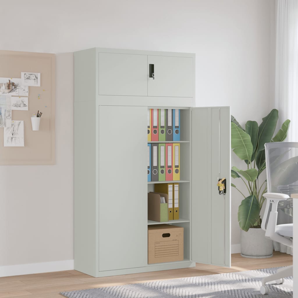 Aktenschrank Weiß 90x40x110 cm Stahl