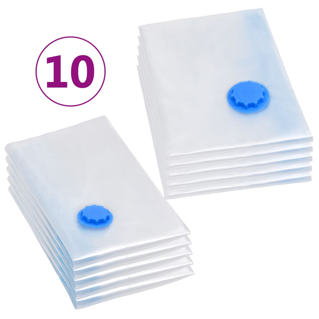 Aufbewahrungstaschen 5 pcs Transparent und Blau 70 x 50 cm