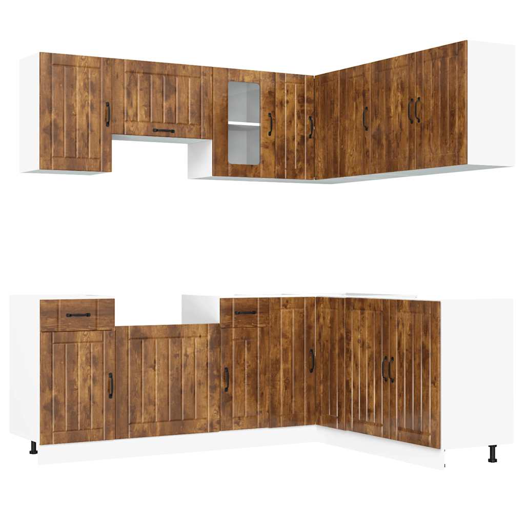 11-tlg. Küchenschrank-Set Lucca Weiß Holzwerkstoff