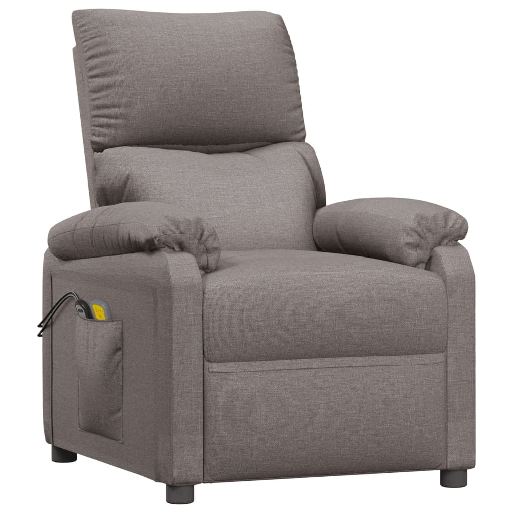 Massagesessel Elektrisch Schwarz Stoff