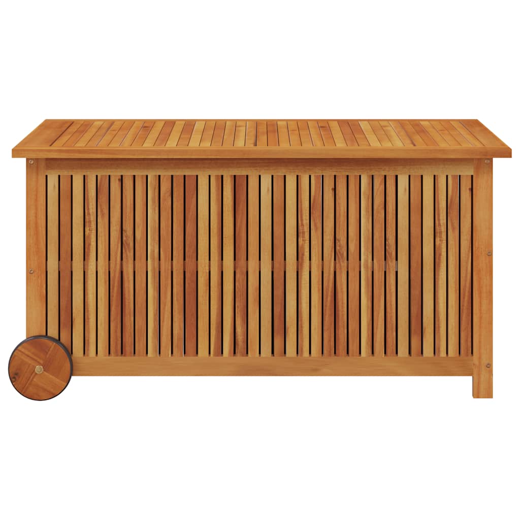 Gartentruhe mit Rollen 60x50x58 cm Massivholz Akazie
