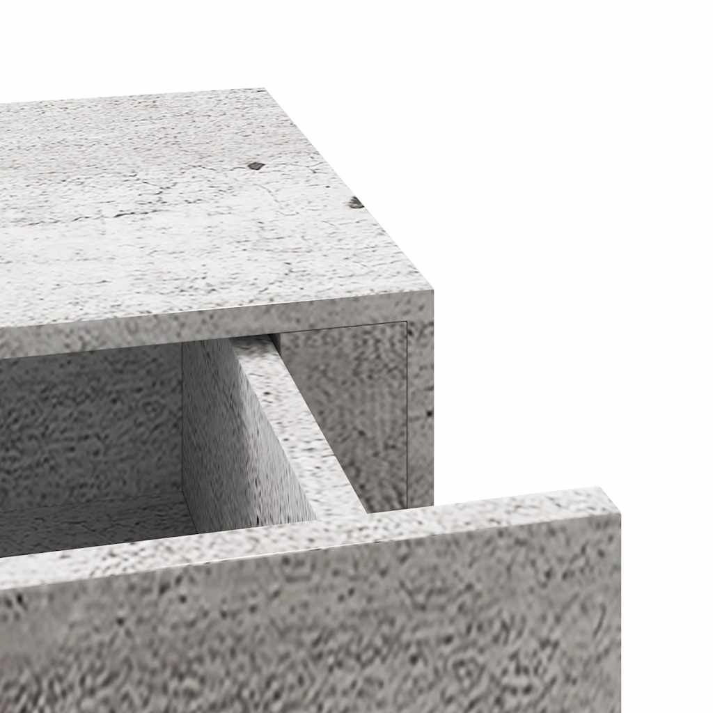 Wandregal mit Schublade Weiß 40x23,5x10 cm MDF
