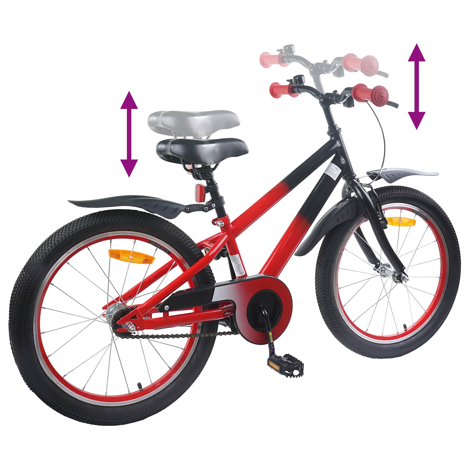 Kinderfahrrad 16 Zoll für 4-6 Jahre alt Grün Schwarz