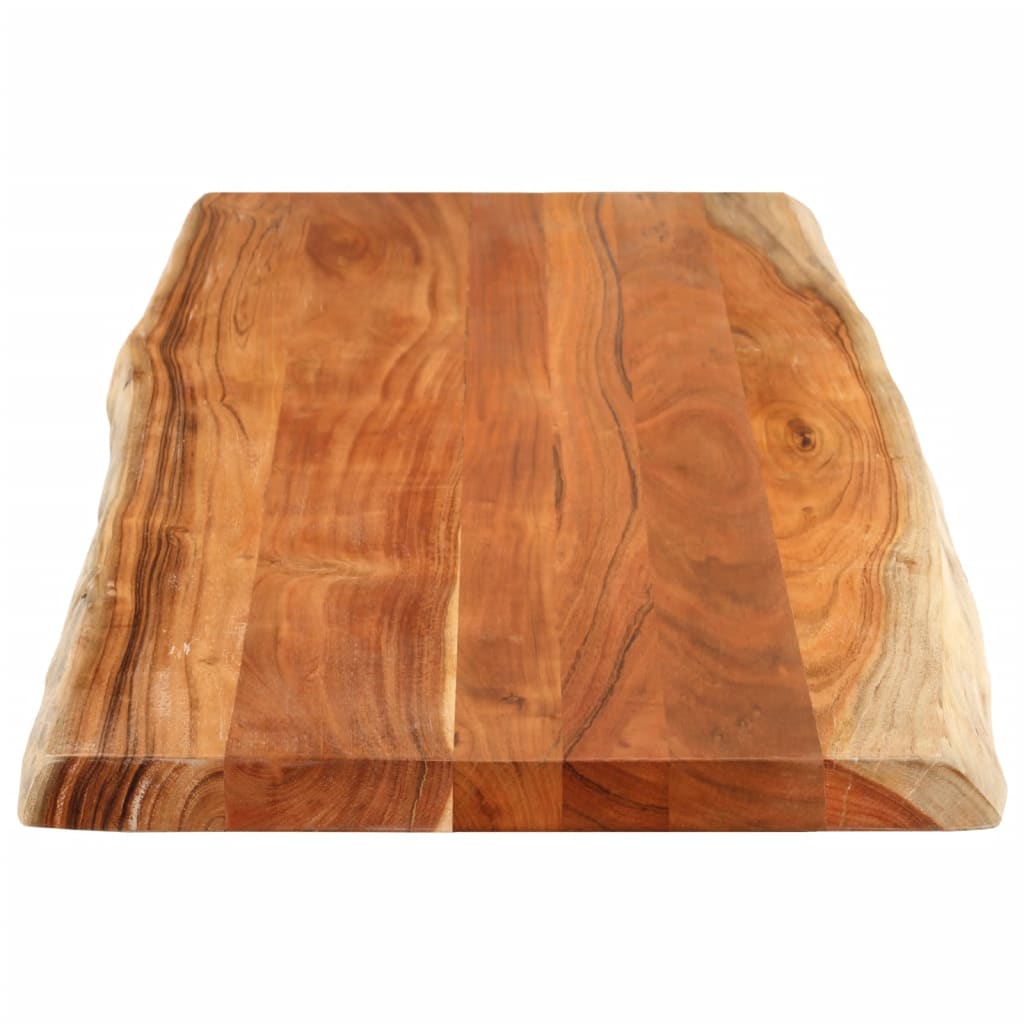 Tischplatte 40x40x2,5 cm Rechteckig Massivholz Akazie Baumkante