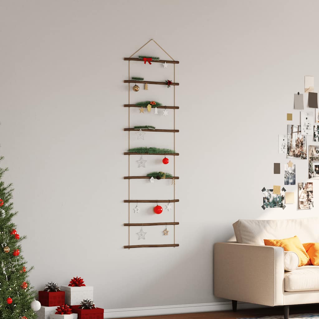 Wanddekorationen in Leiterform 2Stk. 30x100cm Natürlicher Zweig