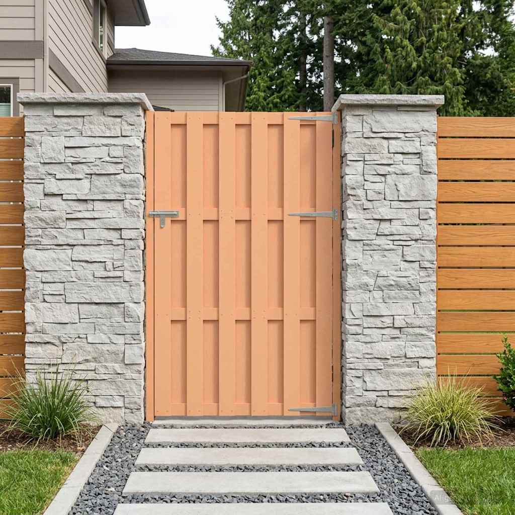 Gartentor WPC 100x112 cm Grau