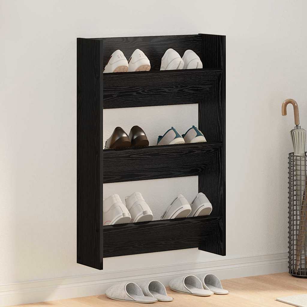Wand-Schuhschränke 4 Stk. Weiß 60x18x60 cm Holzwerkstoff