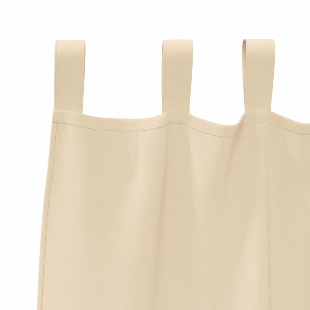 Verdunkelungs-Vorhänge mit Ringen 2 pcs Beige 140 x 140 cm
