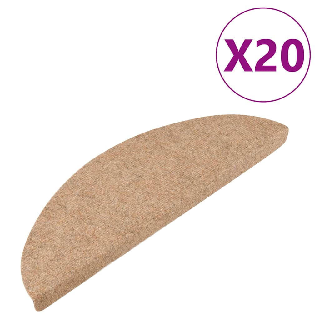 Stufenmatten Selbstklebend 15 Stk. 56x17x3 cm Beige