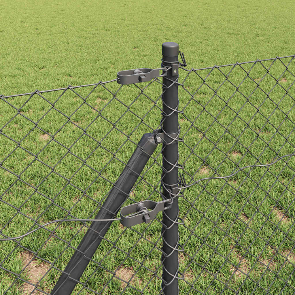 Outdoor Kettenglied-Zaun Erdfixierung 10 x 0,4 m Grün Netz