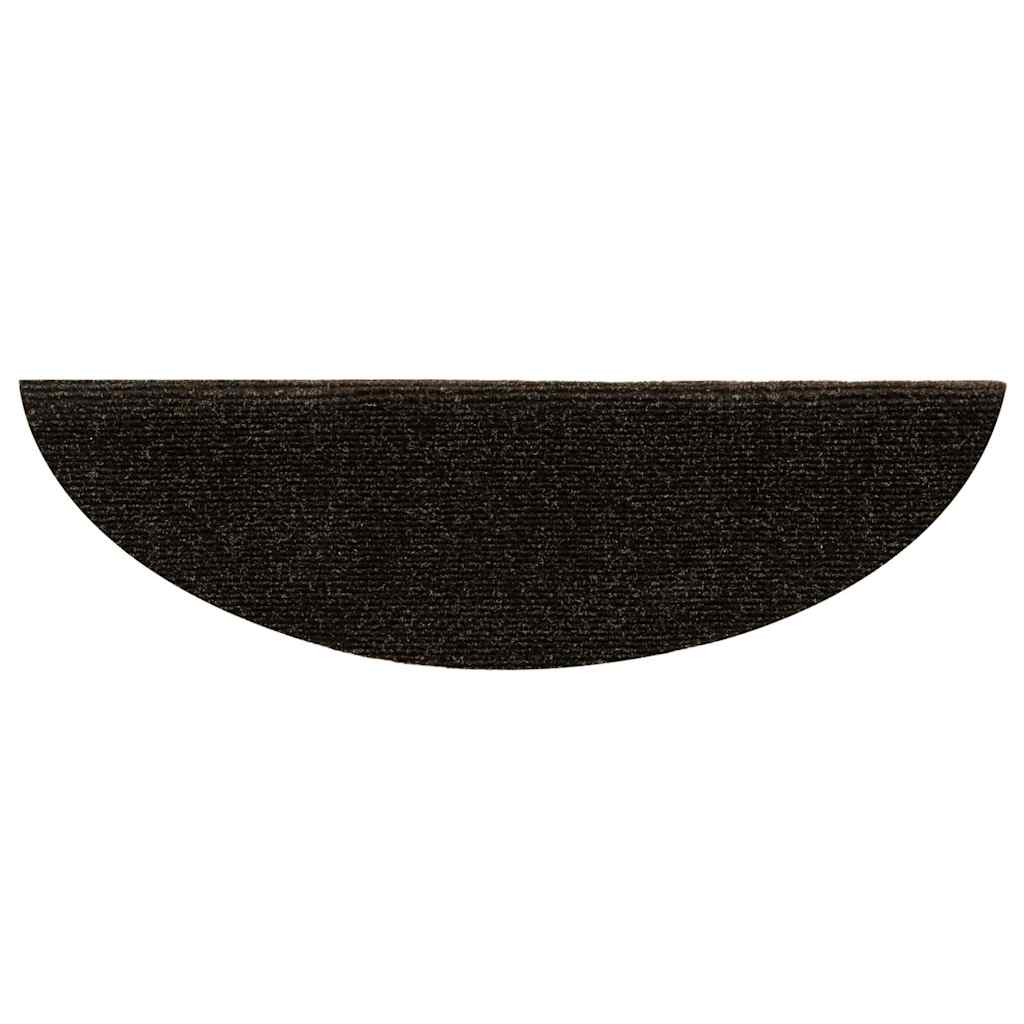 Stufenmatten Selbstklebend 15 Stk. 56x17x3 cm Hellbraun Halbrund