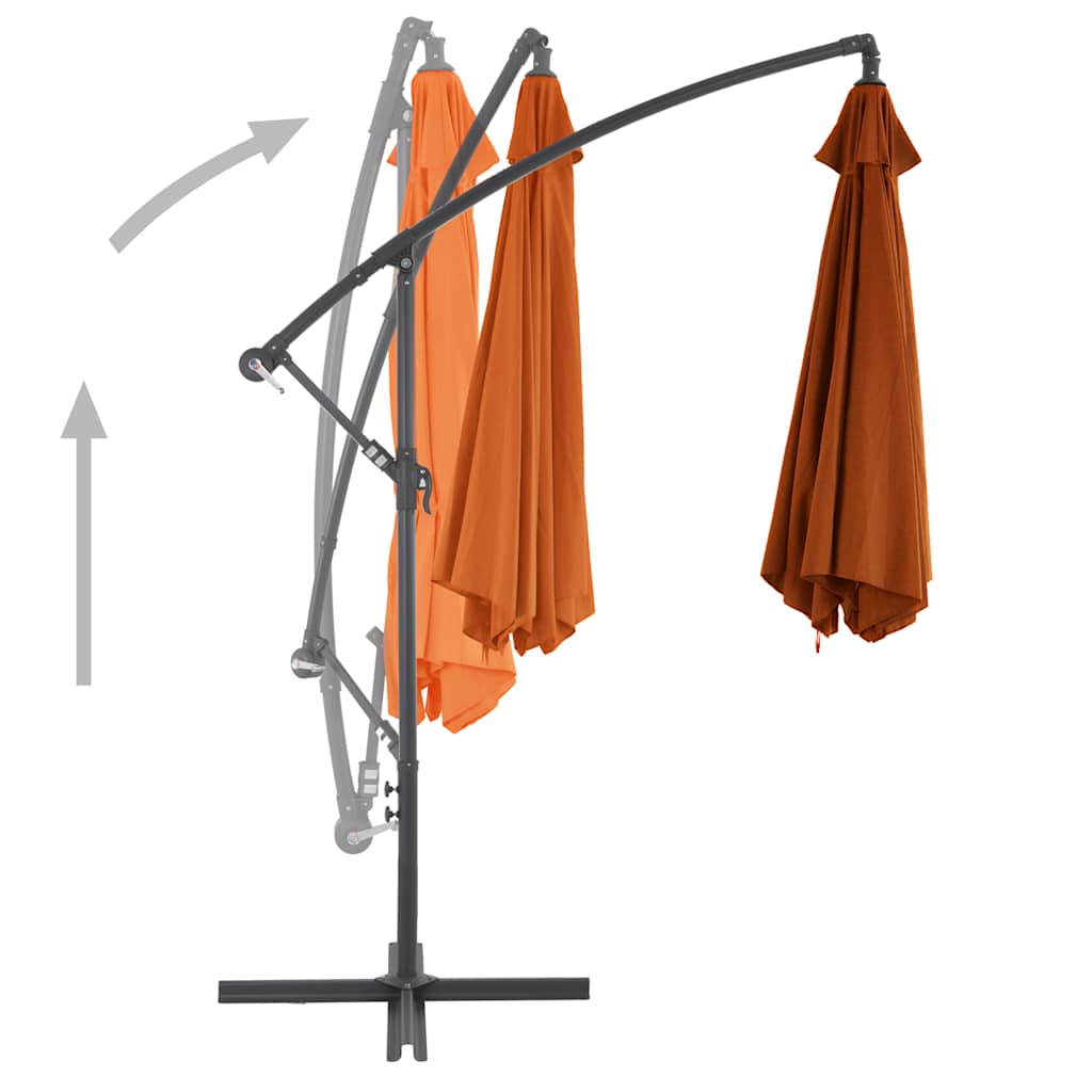 Ampelschirm mit Aluminium-Mast 300 cm Anthrazit