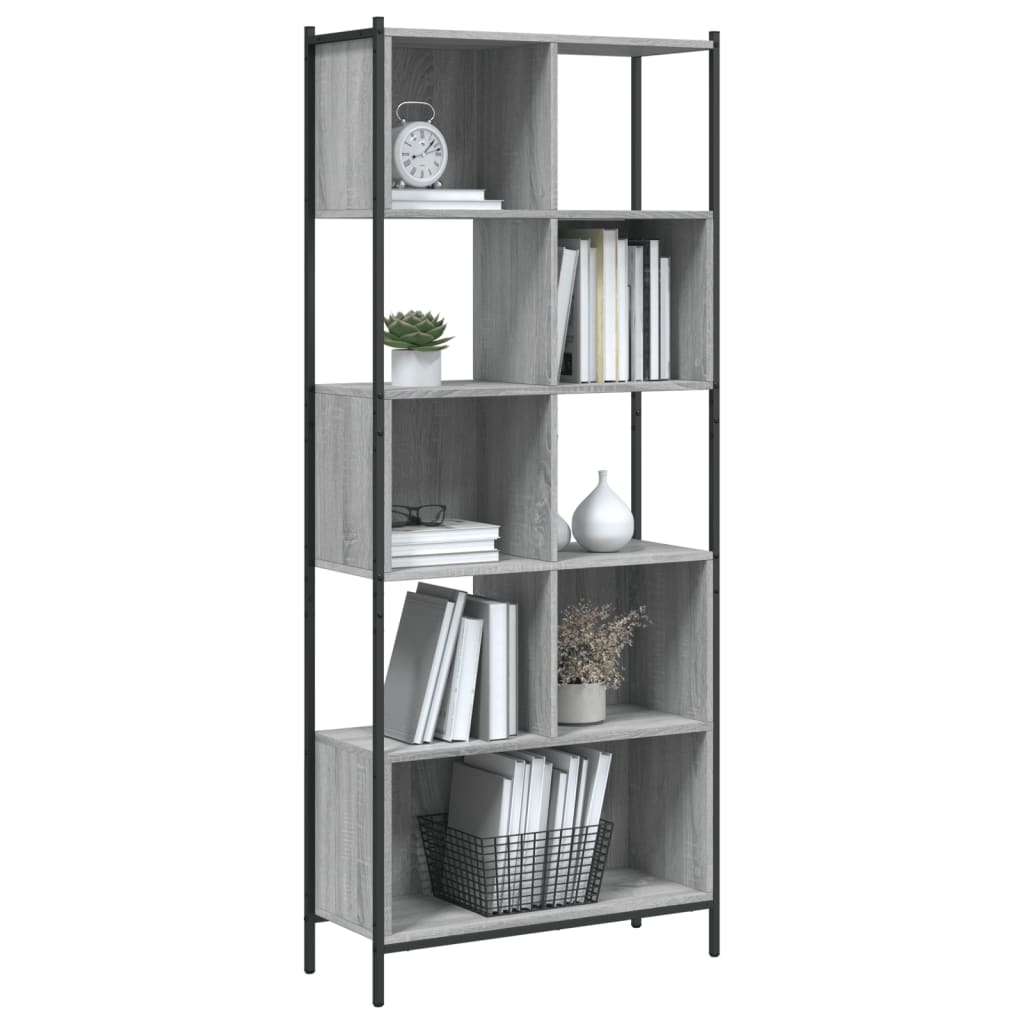 Bücherregal Schwarz 72x28x172 cm Holzwerkstoff