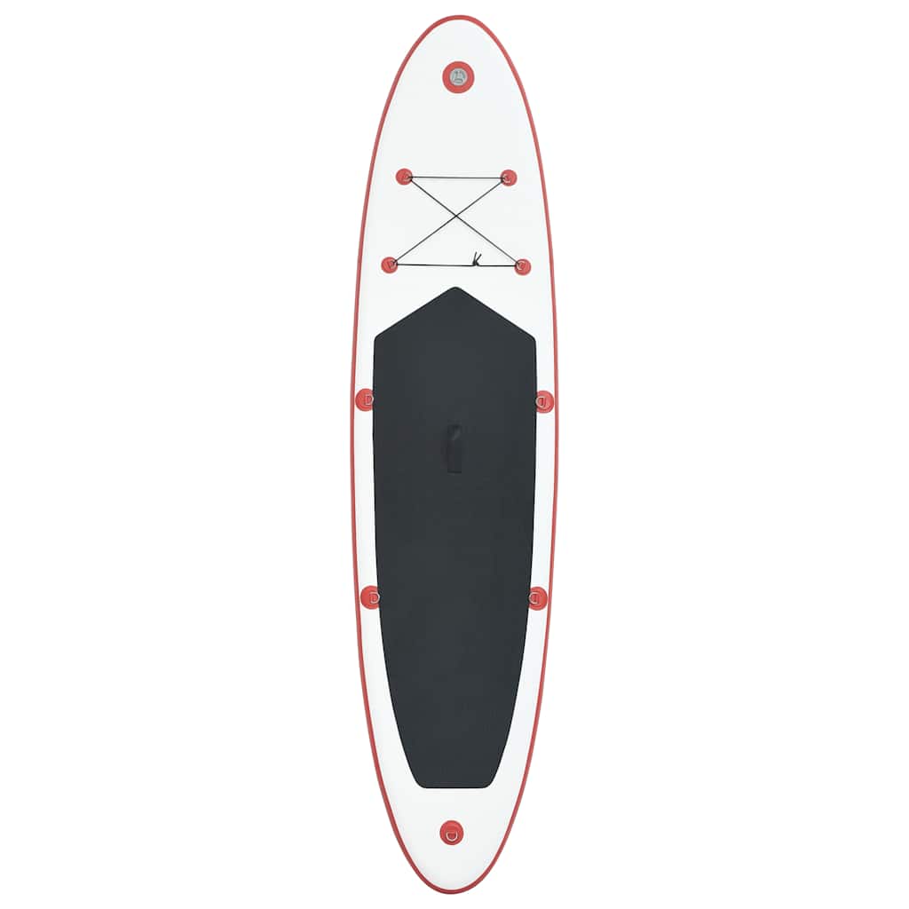 Stand Up Paddle Board SUP Aufblasbar Rot und Weiß