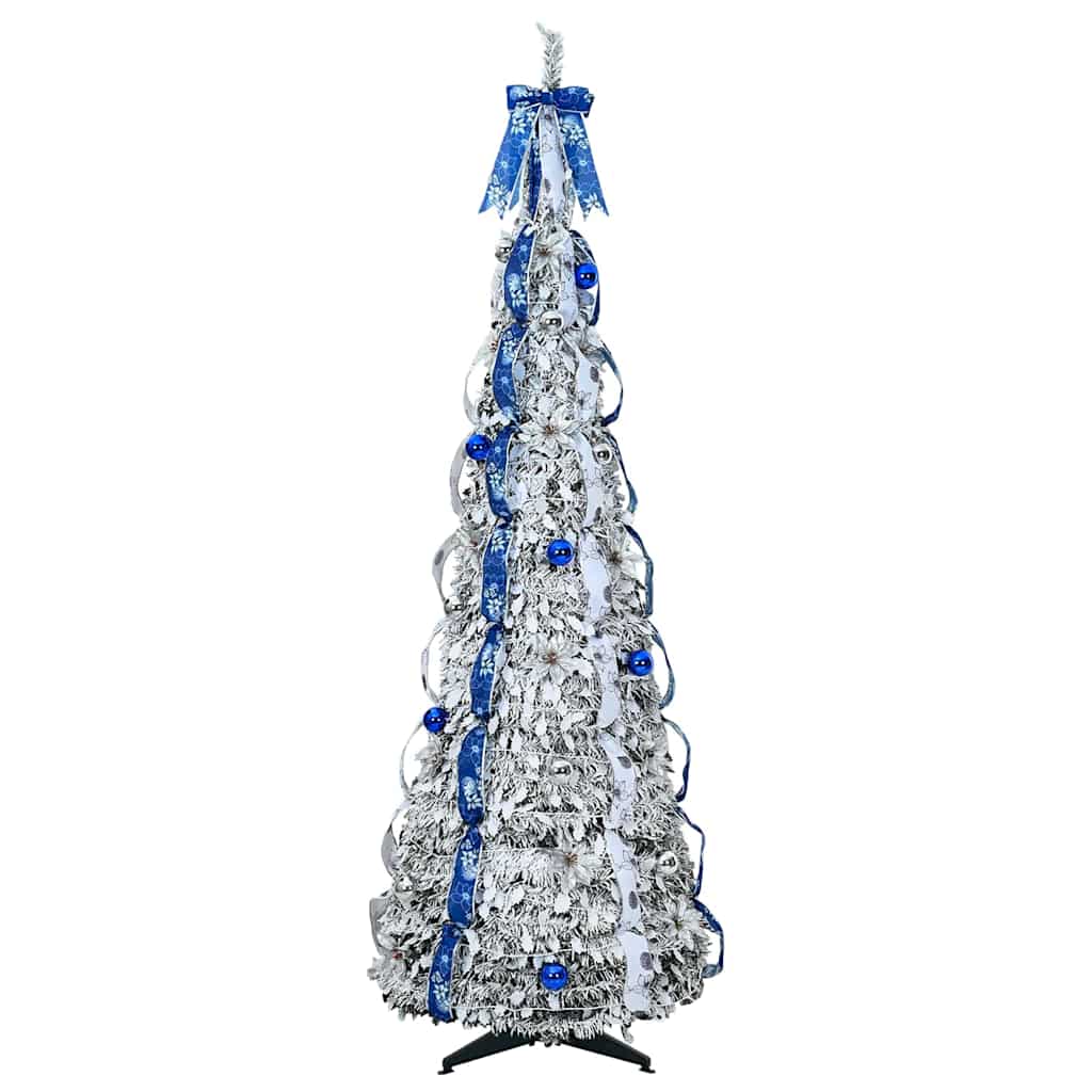 Künstlicher Weihnachtsbaum mit 50 LEDs Weiß 120 cm PVC
