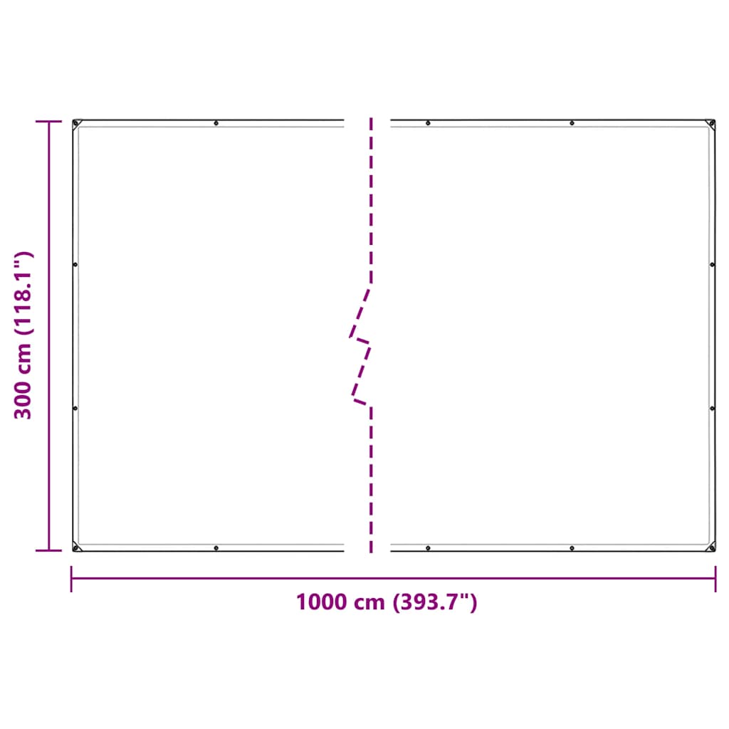 Pflanzenabdeckung mit Ösen 1x3 m PVC