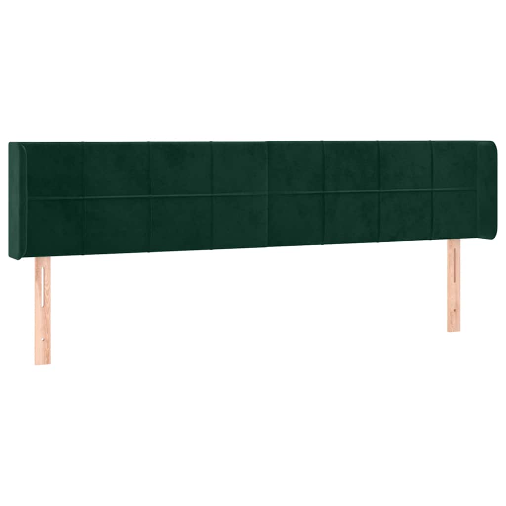 Kopfteil mit Ohren Dunkelblau 93x16x78/88 cm Samt