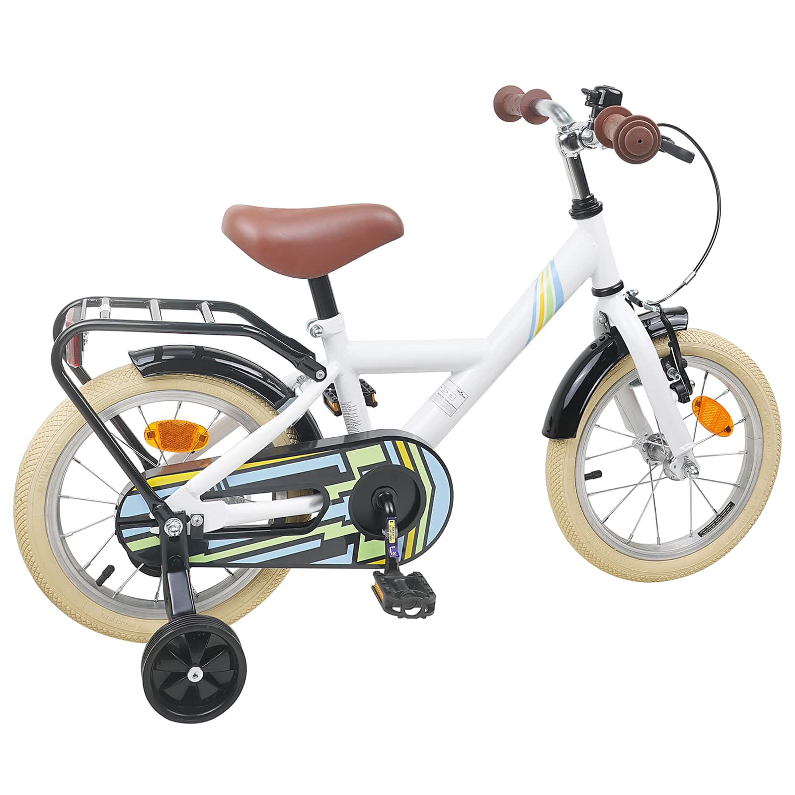 Kinderfahrrad 12 Zoll für 2-4 Jahre alt Schwarz