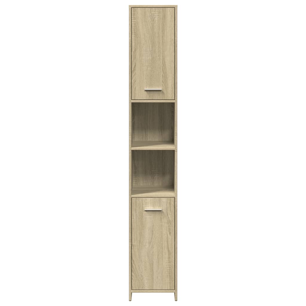 3-tlg. Badmöbel-Set Räuchereiche Holzwerkstoff