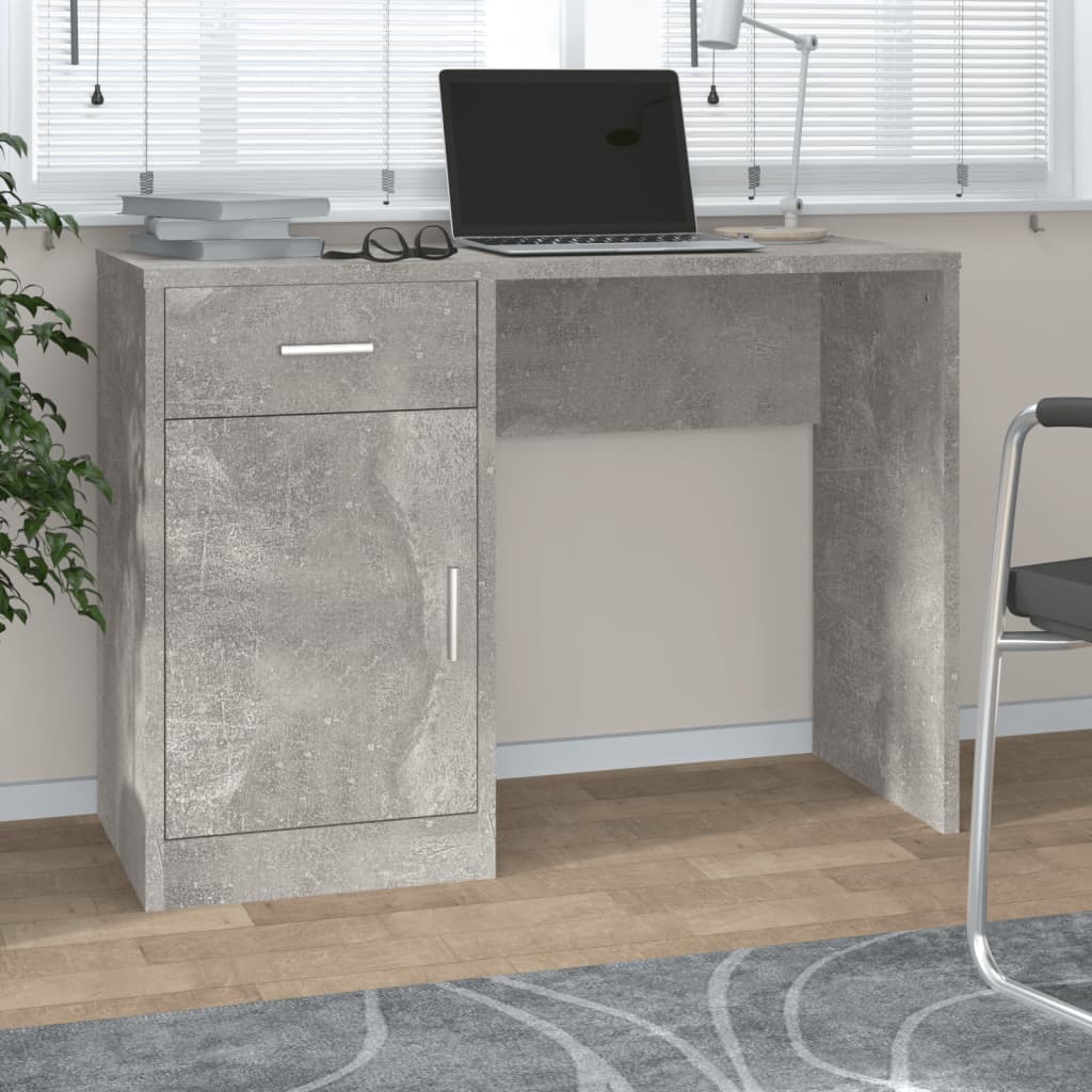Schreibtisch mit Schublade und Schrank Eiche 100x40x73 cm