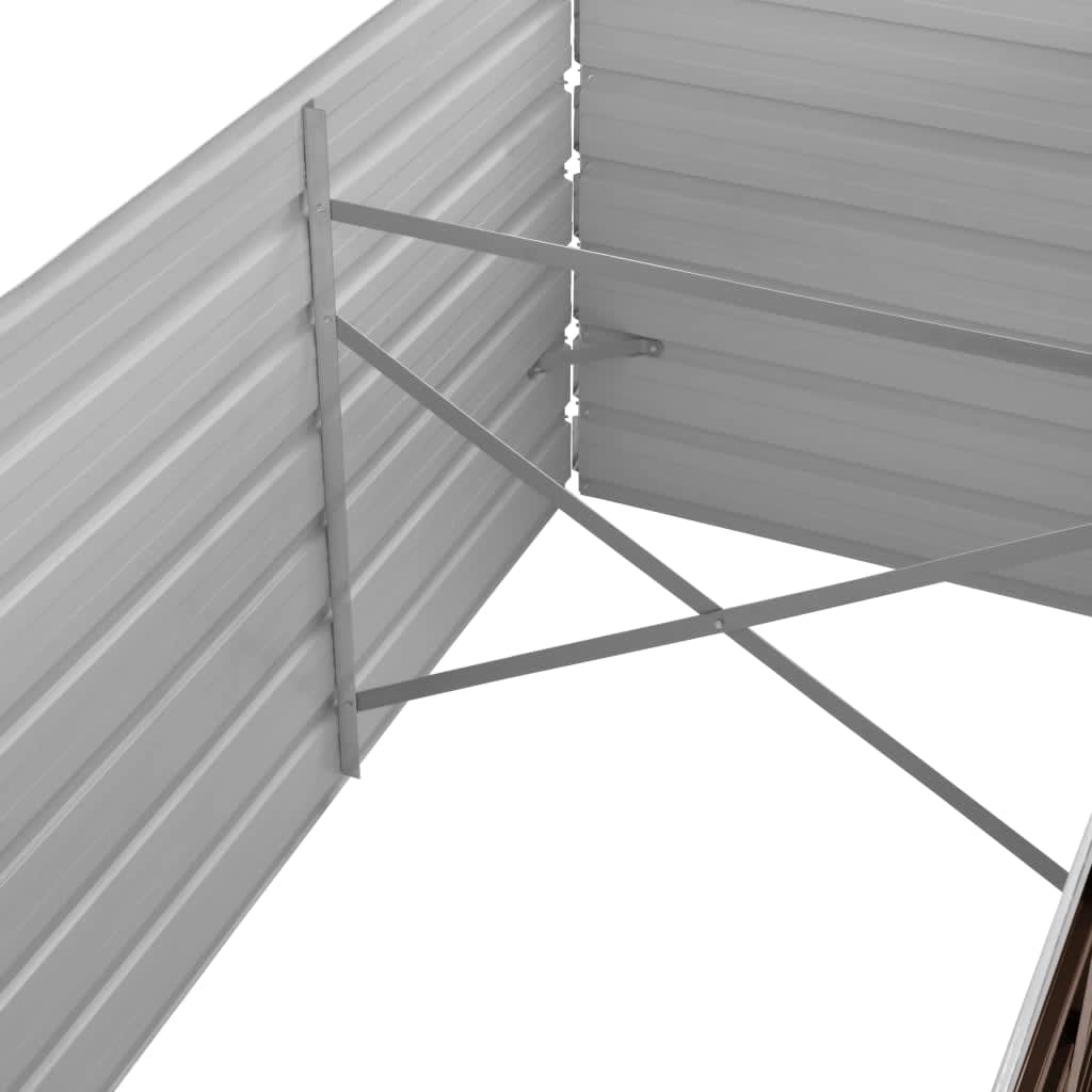 Hochbeet Braun 160 x 80 x 77 cm Verzinkter Stahl