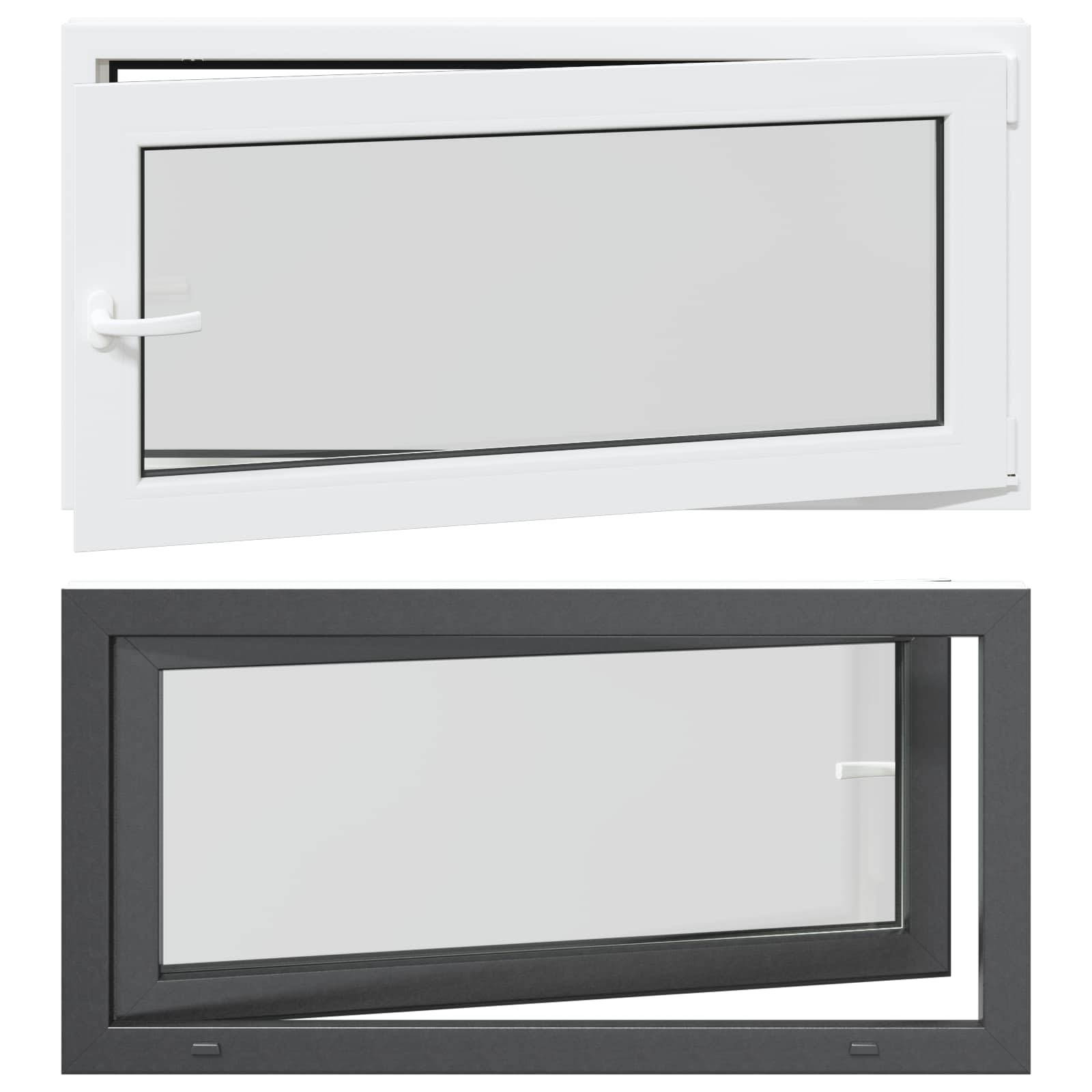 Kellerfenster RISOR 50 x 50 cm PVC und Glas Weiß