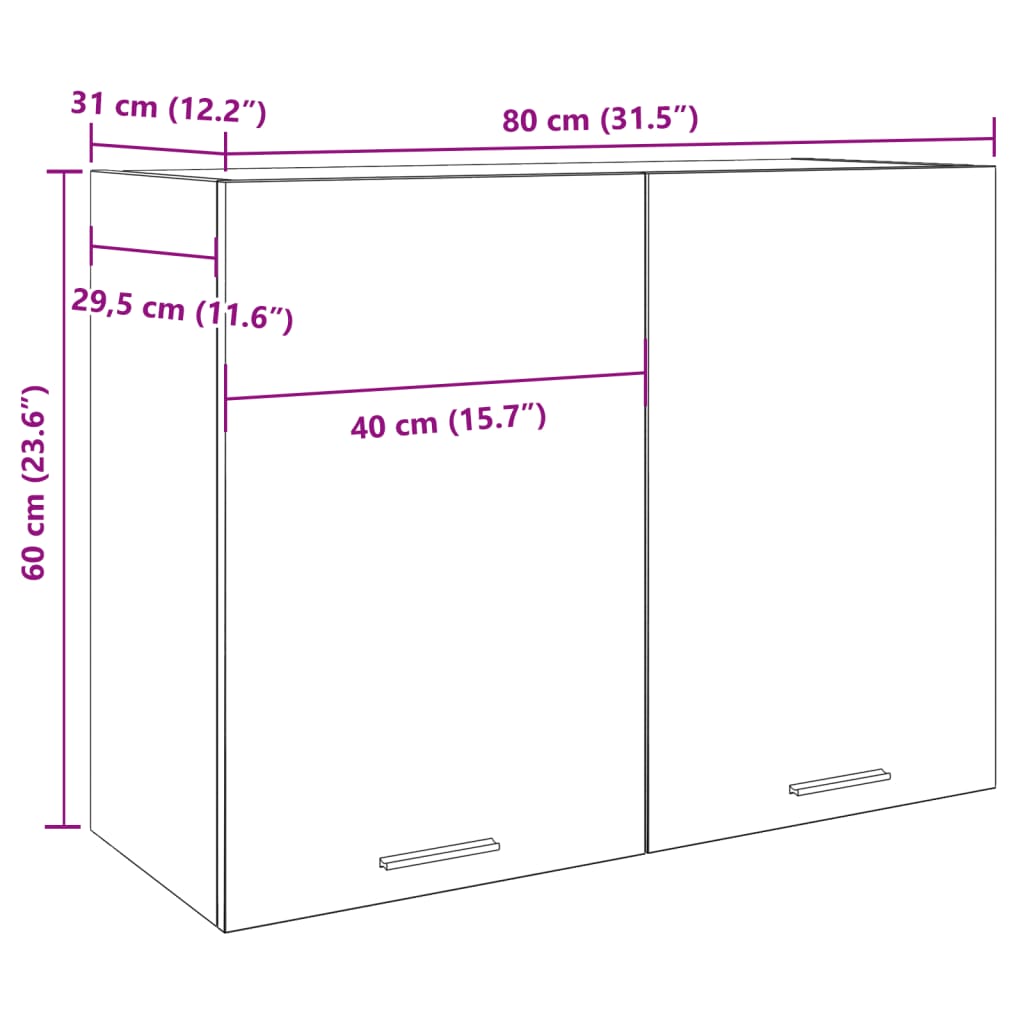 Unterschrank Lyon Weiß 60x46x81,5 cm Holzwerkstoff