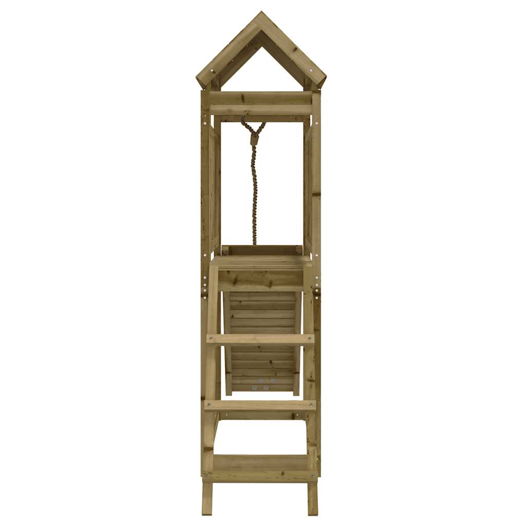 Spielturm mit Kletterwand Massivholz Kiefer