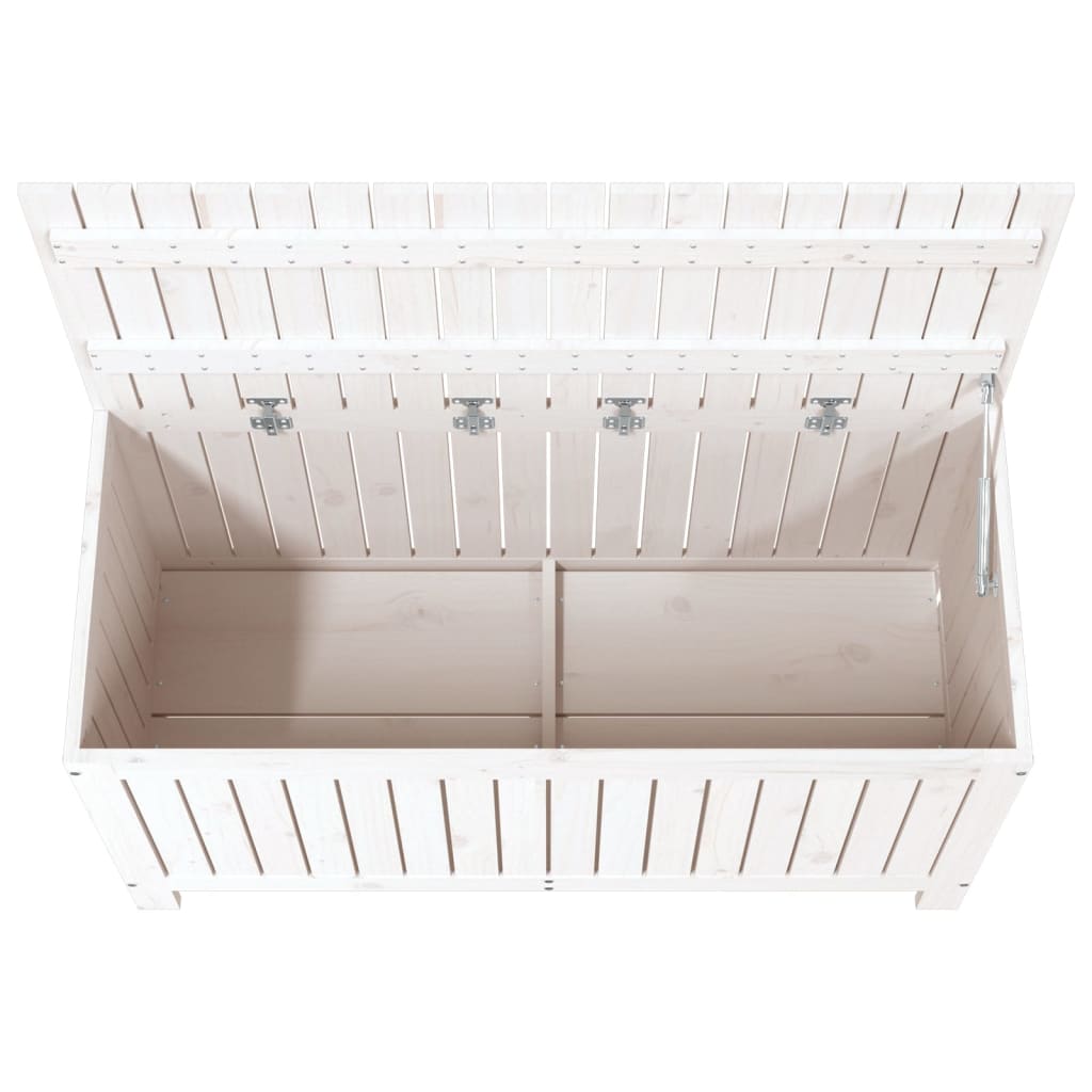 Gartentruhe Grau 76x42,5x54 cm Massivholz Kiefer