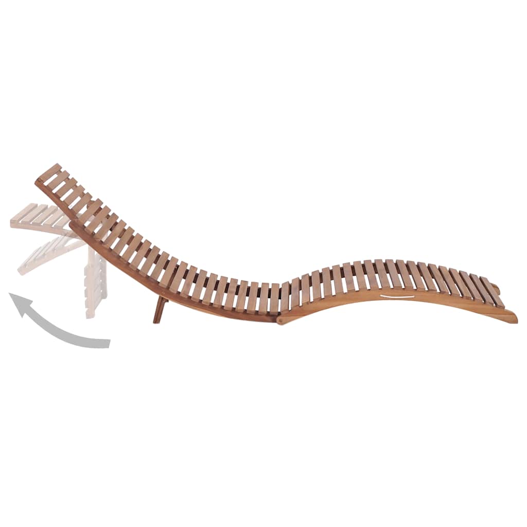 Sonnenliege Braun 198 x 55 x 58,5 cm Massivholz Teak