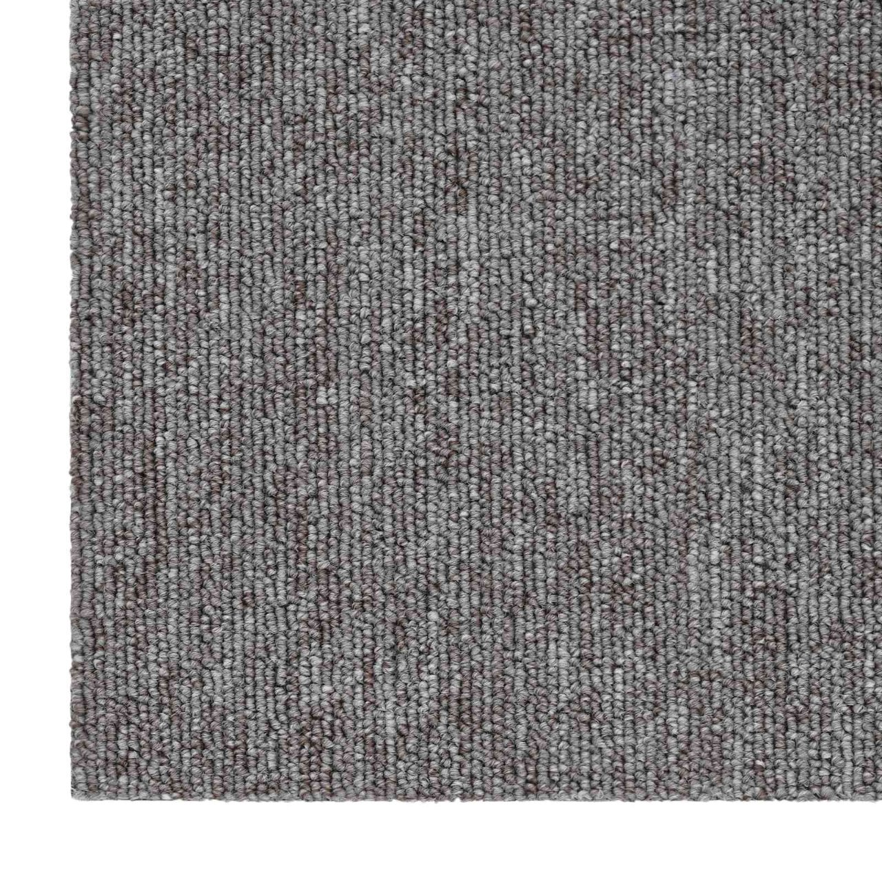 Teppichfliese Hellgrau mit Streifen 50 x 50 cm 4 pcs