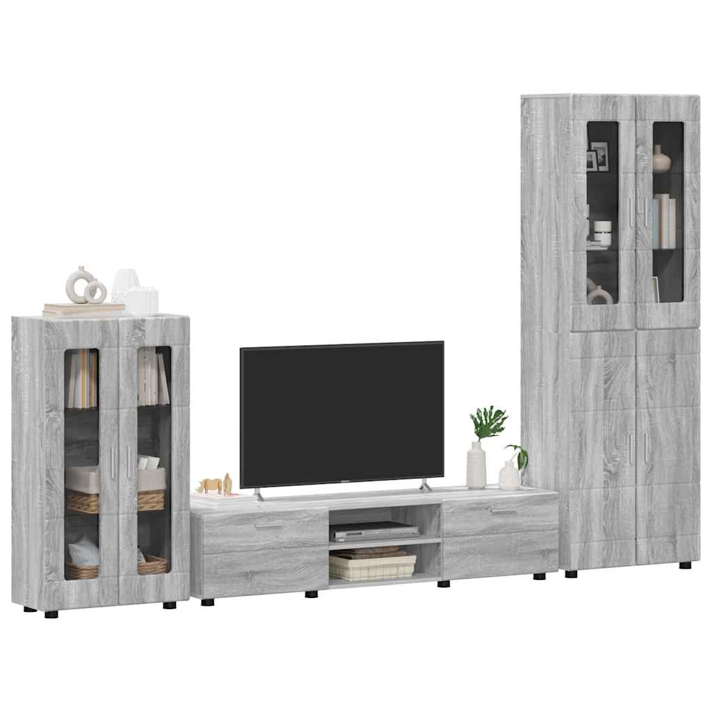 Highboard mit Regal FLORIN Weiß 60 x 35 x 182 cm Holzwerkstoff