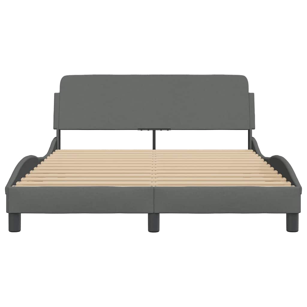 Bettgestell "Dover" Hellgrau 100x190 cm Stoff