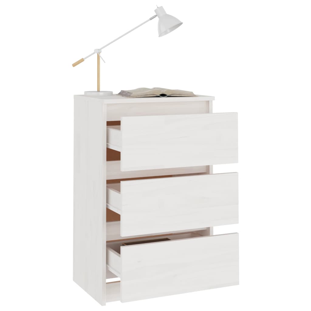 Nachtschrank 40x29,5x64 cm Massivholz Kiefer