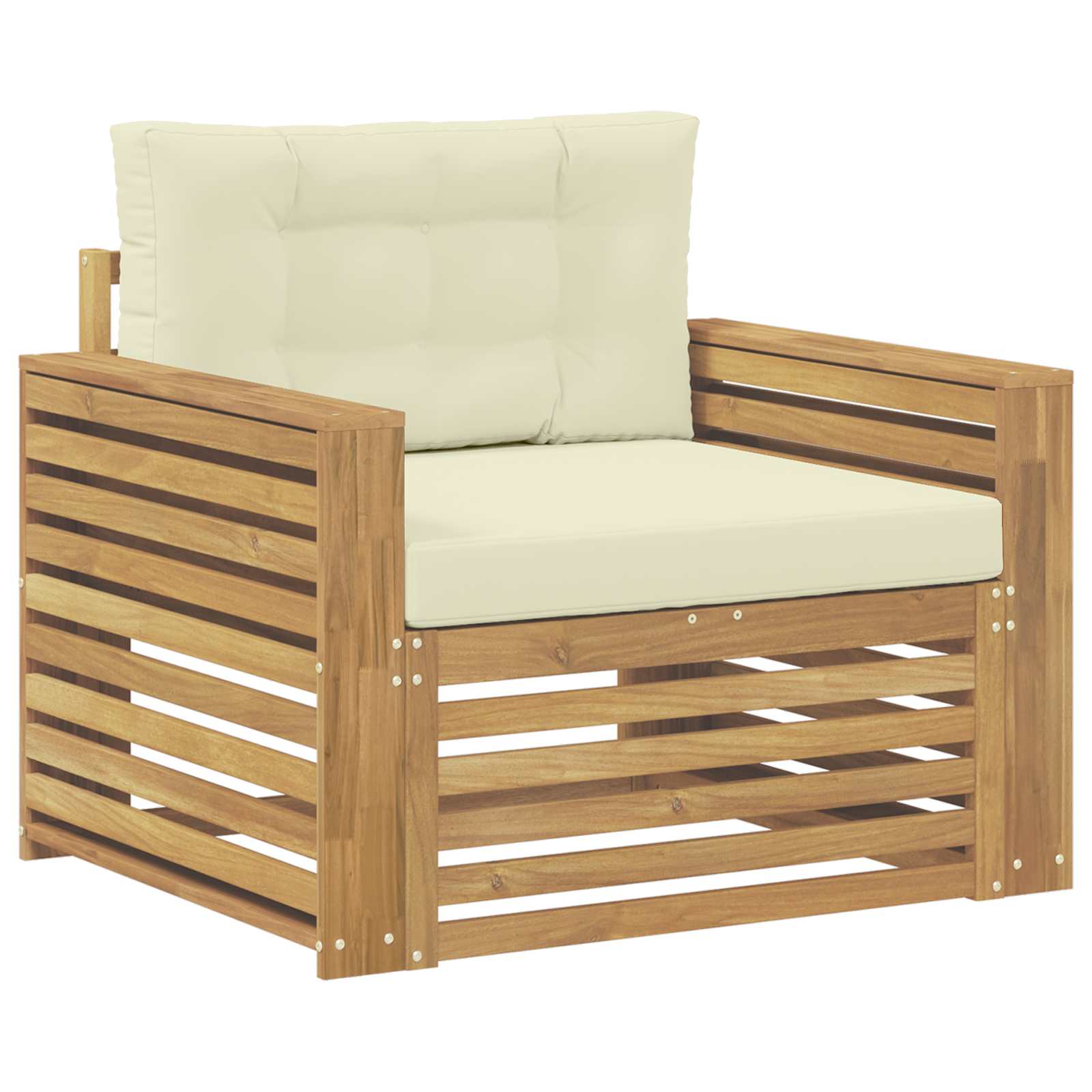 2 Stück Outdoor-Sofa Natur