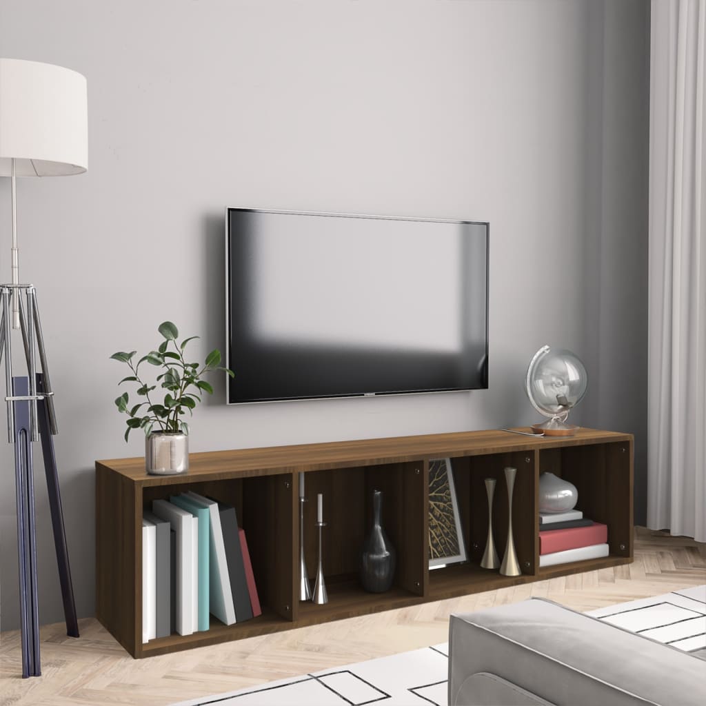 Bücherregal/TV-Schrank Weiß 143×30×36 cm