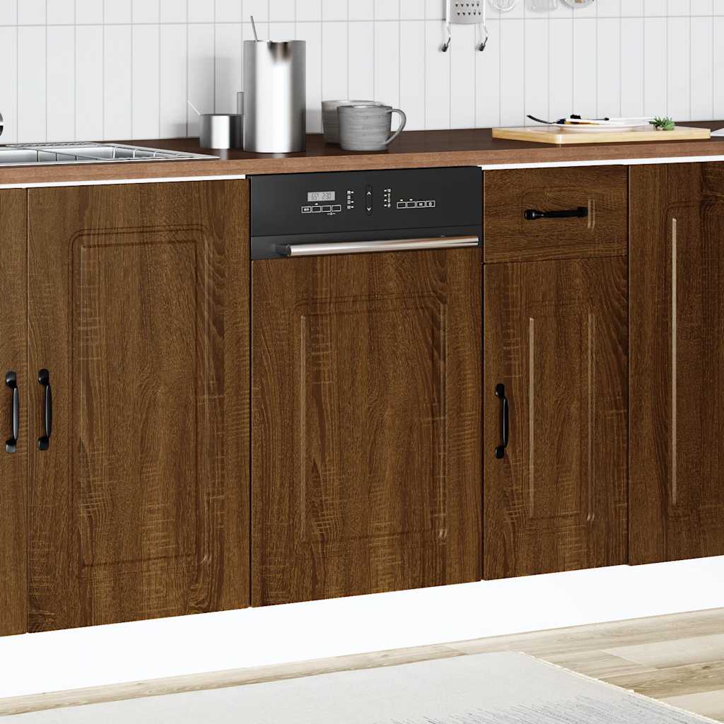 Herdumbauschränke 2 Stk. Kalmar Weiß Holzwerkstoff