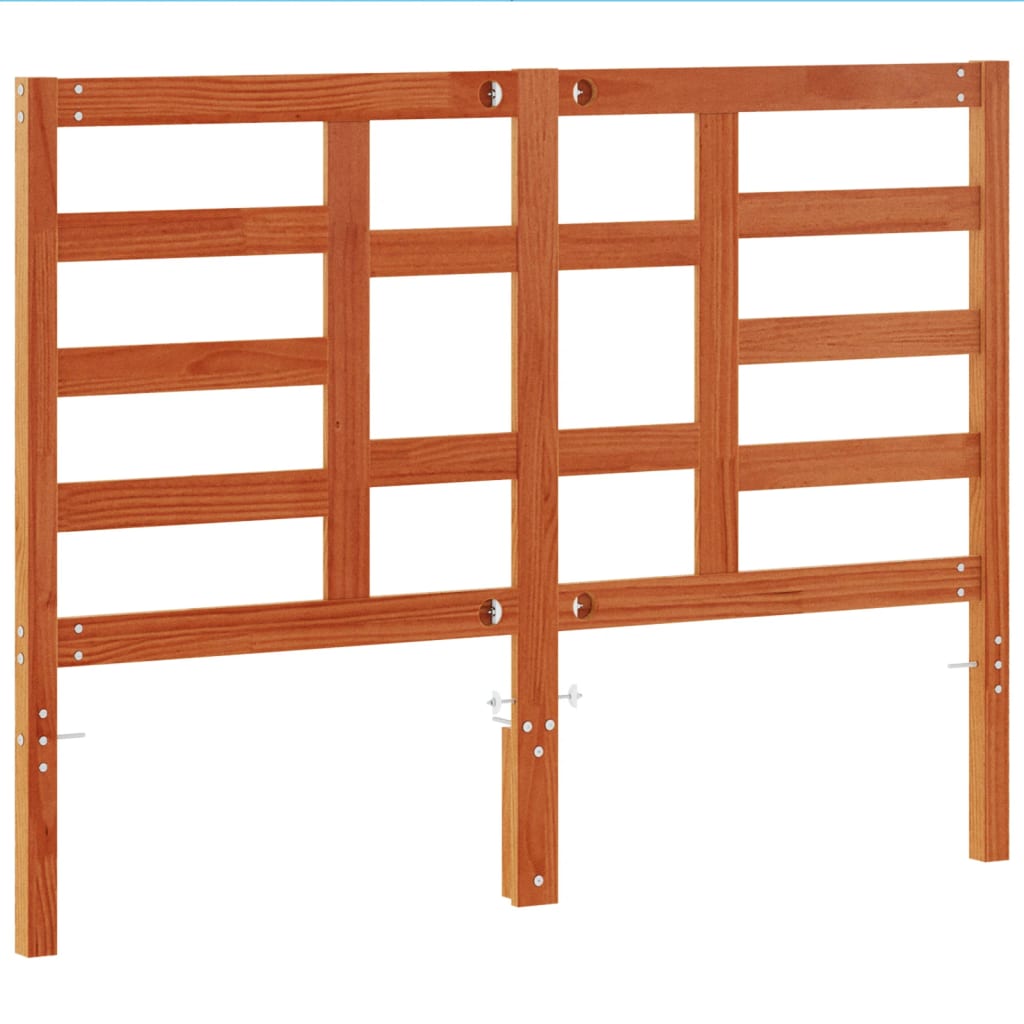 Bett-Kopfteil Grau 81x4x104 cm Massivholz Kiefer