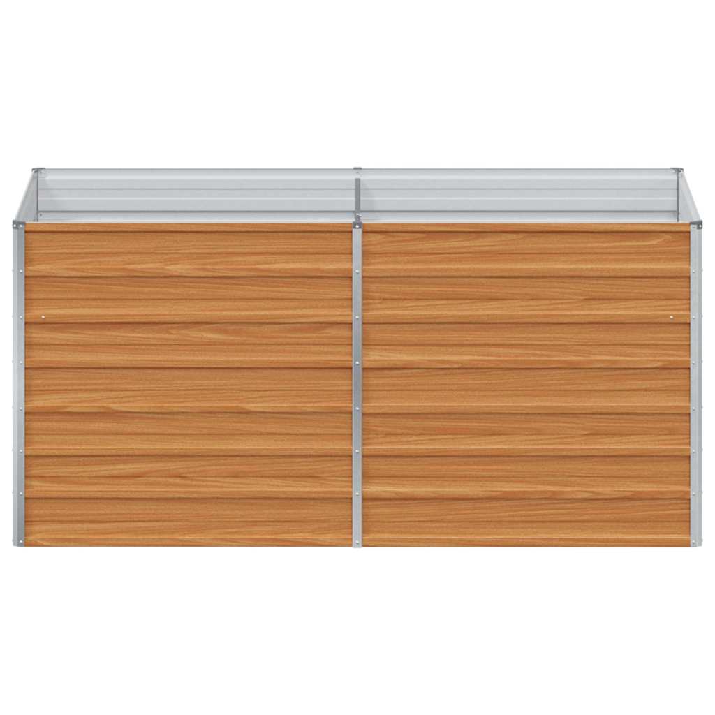 Hochbeet Hellbraun 100 x 100 x 77 cm Verzinkter Stahl