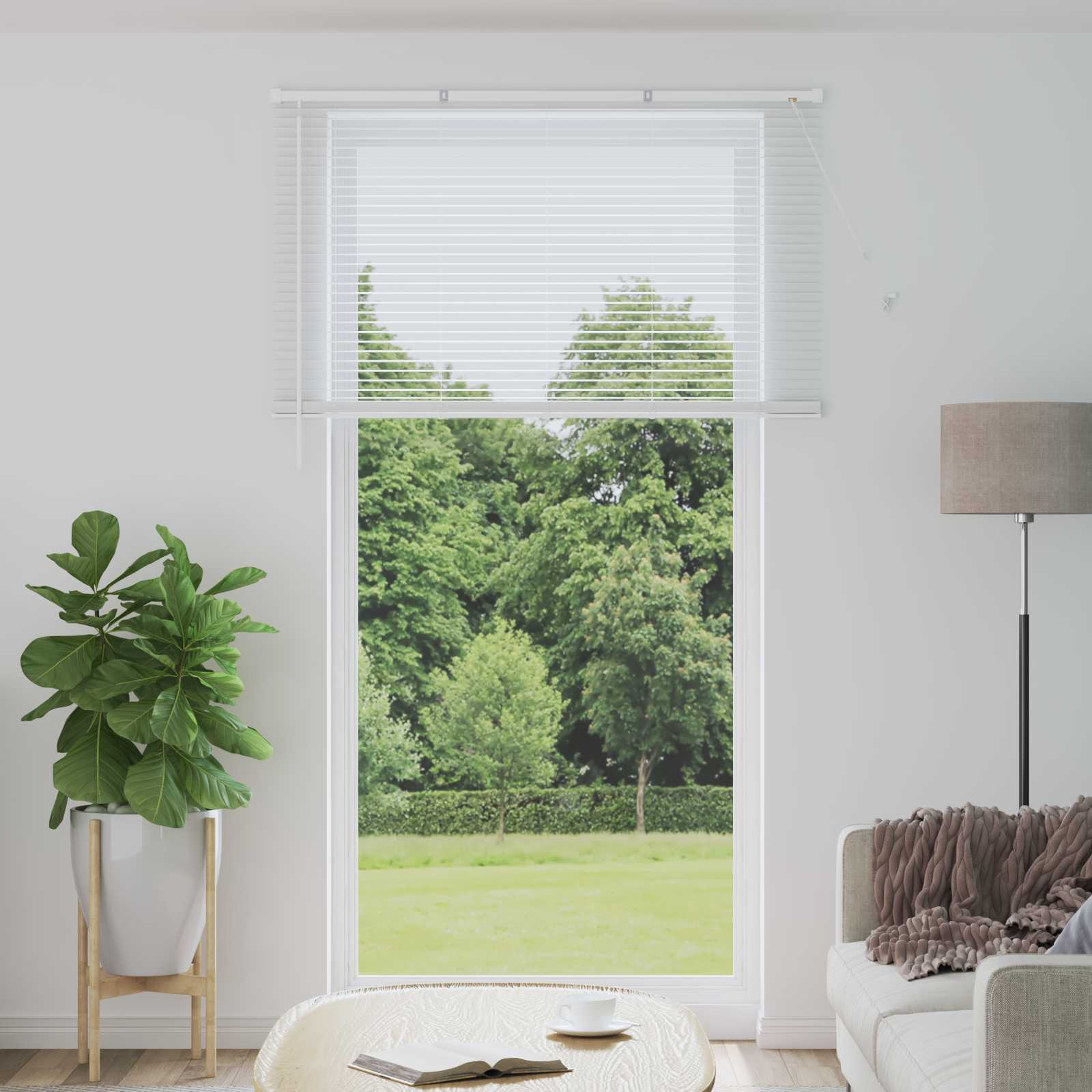 Jalousie Silber Grau 150 x 40 cm 25 mm PVC