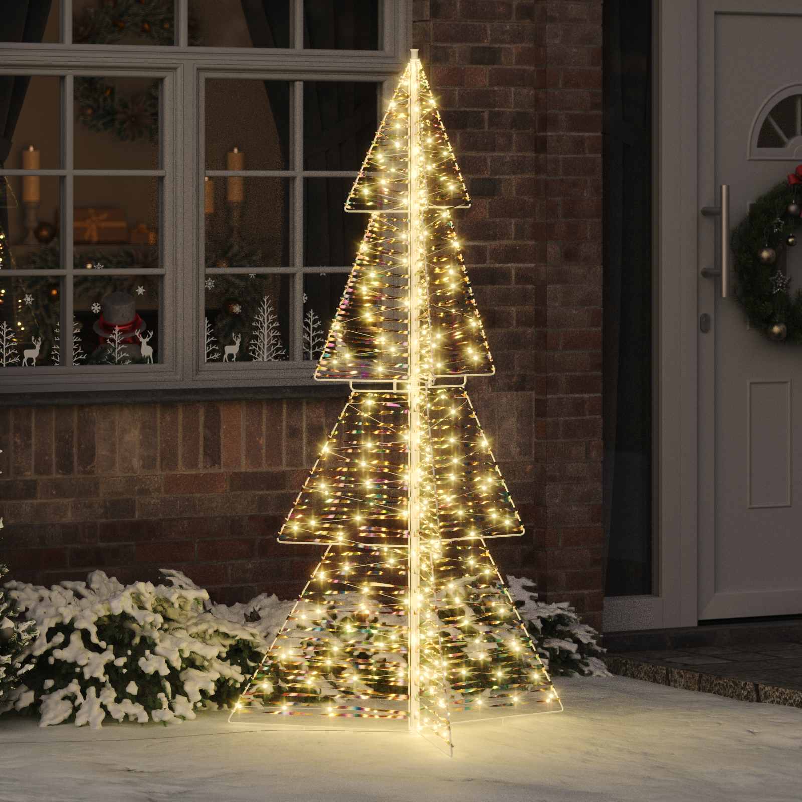Weihnachtsbaum mit 100 LEDs Warmes Weiß 120 cm PET
