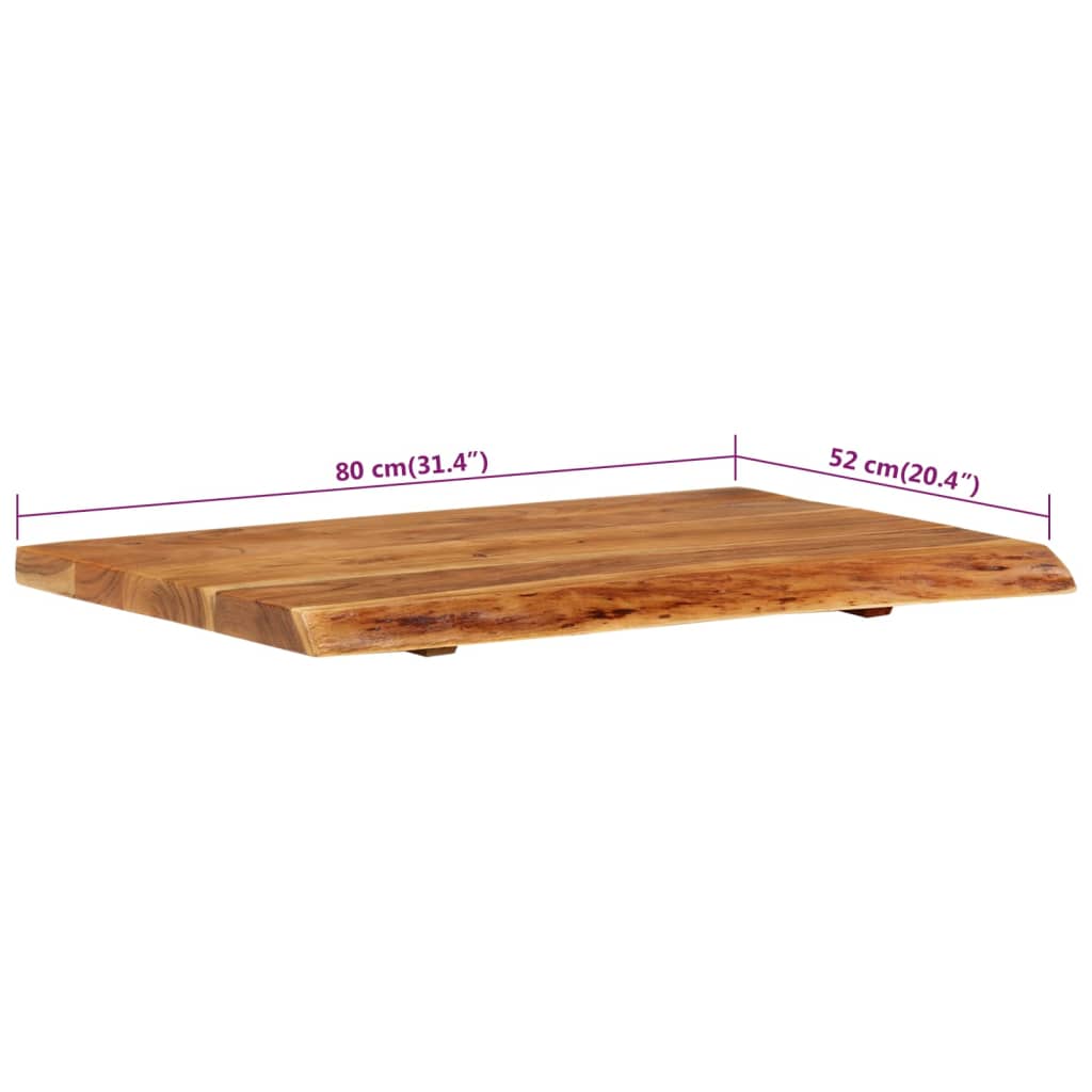 Badezimmer-Waschtischplatte Massivholz Akazie 100x52x2,5 cm