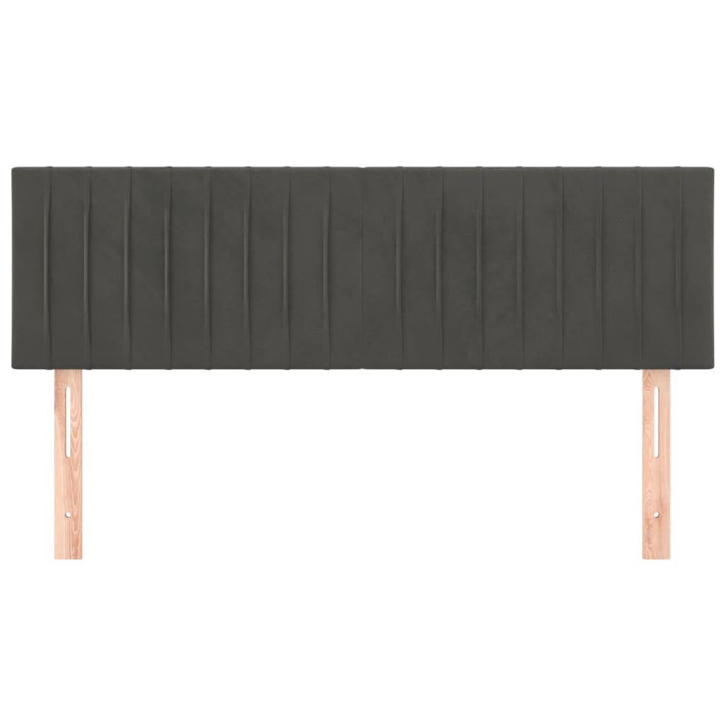 Kopfteil Hellgrau 80x5x118/128 cm Samt
