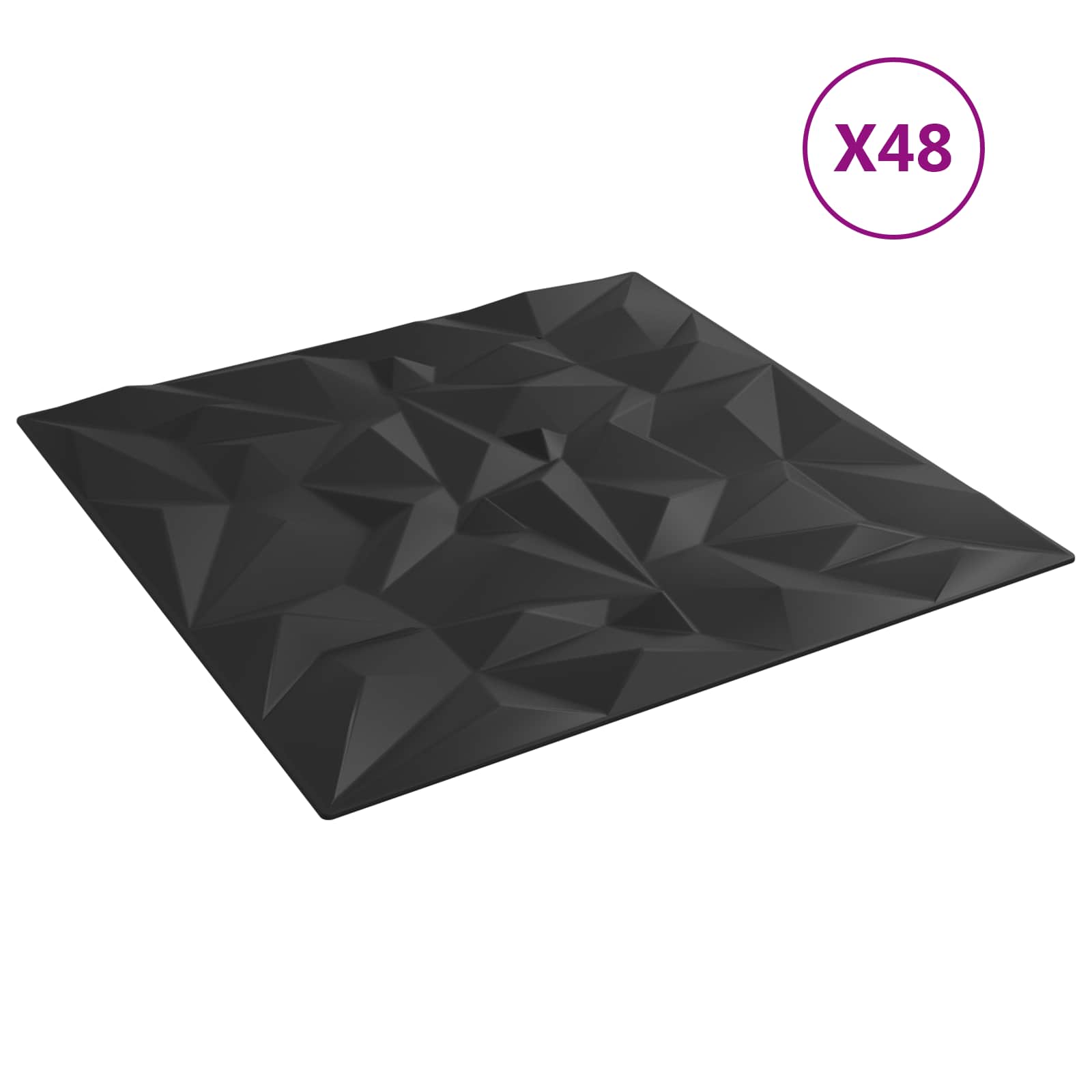 Wandpaneele 12 pcs Diamant Weiß 50 x 50 cm XPS Schaum