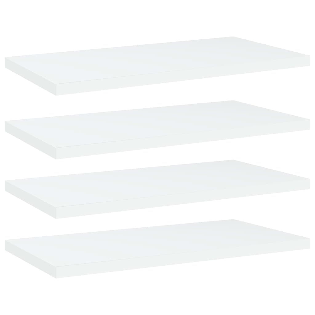 Bücherregal-Bretter 4 Stk. Weiß 40x10x1,5 cm Holzwerkstoff